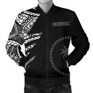 Chuuk Pattern Men's Bomber Jackets - Black Style - FSM - BN912 Bomber Jacket