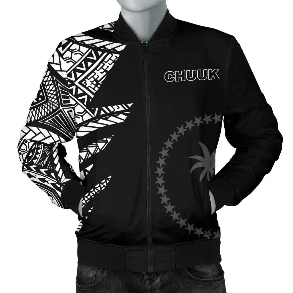 Chuuk Pattern Men's Bomber Jackets - Black Style - FSM - BN912 Bomber Jacket Chuuk Pattern Men's Bomber Jackets - Black Style - FSM - BN912 Bomber Jacket