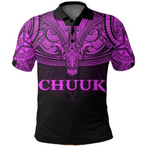 Chuuk (Pink) Polo Shirt Polynesian A15