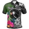 Chuuk Polo Shirt - Turtle Plumeria Banana Leaf - BN11