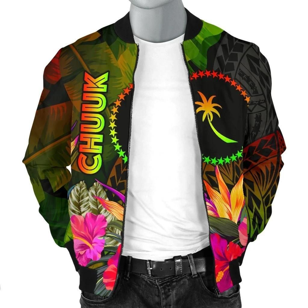 Chuuk-Polynesian-Mens-Bomber-Jacket-Hibiscus-and-Banana-Leaves-BN15-Bomber-Jacket-2