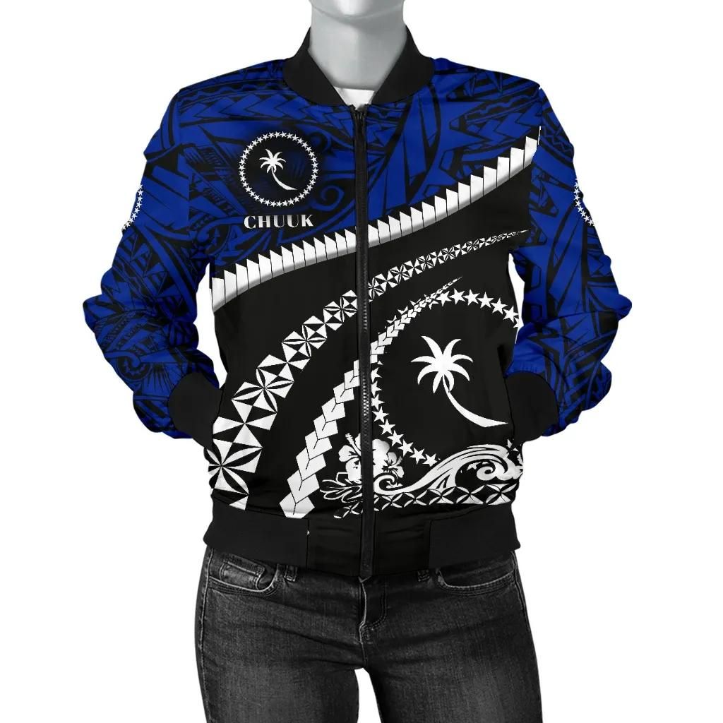 Chuuk Women Bomber Jacket - Road to Hometown K8 Bomber Jacket Chuuk Women Bomber Jacket - Road to Hometown K8 Bomber Jacket