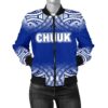 Chuuk Women's Bomber Jacket - Fog Blue Style - BN09 Bomber Jacket