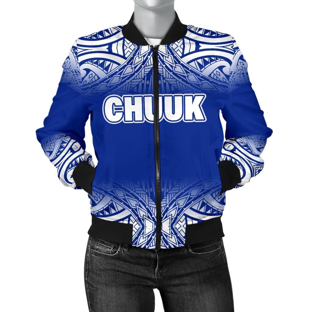 Chuuk Women's Bomber Jacket - Fog Blue Style - BN09 Bomber Jacket Chuuk Women's Bomber Jacket - Fog Blue Style - BN09 Bomber Jacket