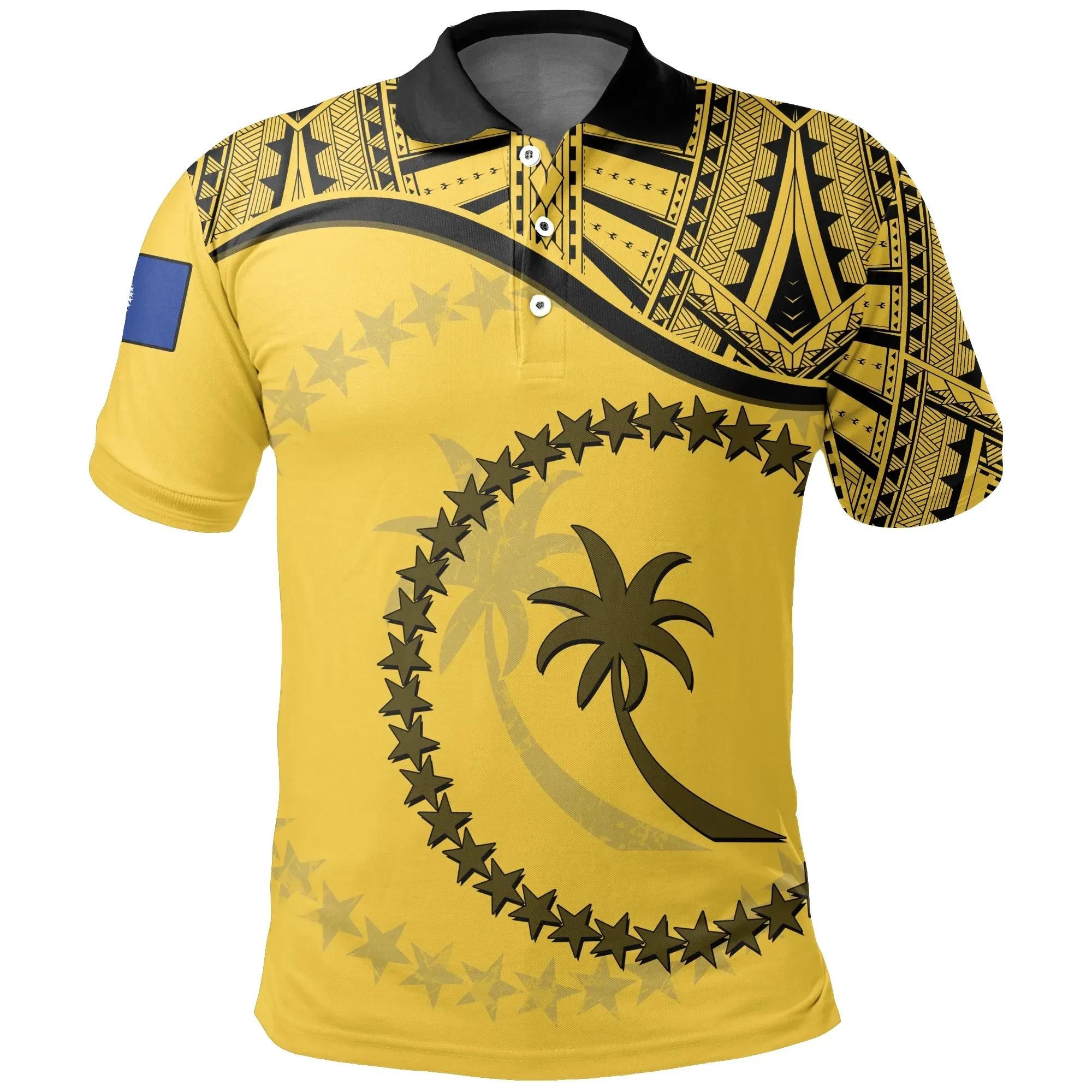 Chuuk Yellow Polo Shirt A02 Chuuk Yellow Polo Shirt A02