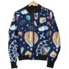 Circus Dream Pattern Print Women Casual Bomber Jacket