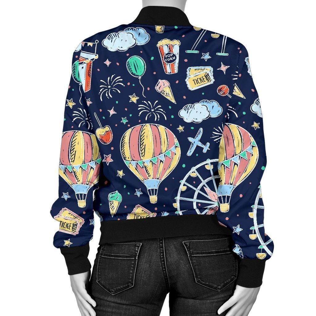 Circus-Dream-Pattern-Print-Women-Casual-Bomber-Jacket-2