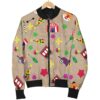 Circus Pattern Print Women Casual Bomber Jacket
