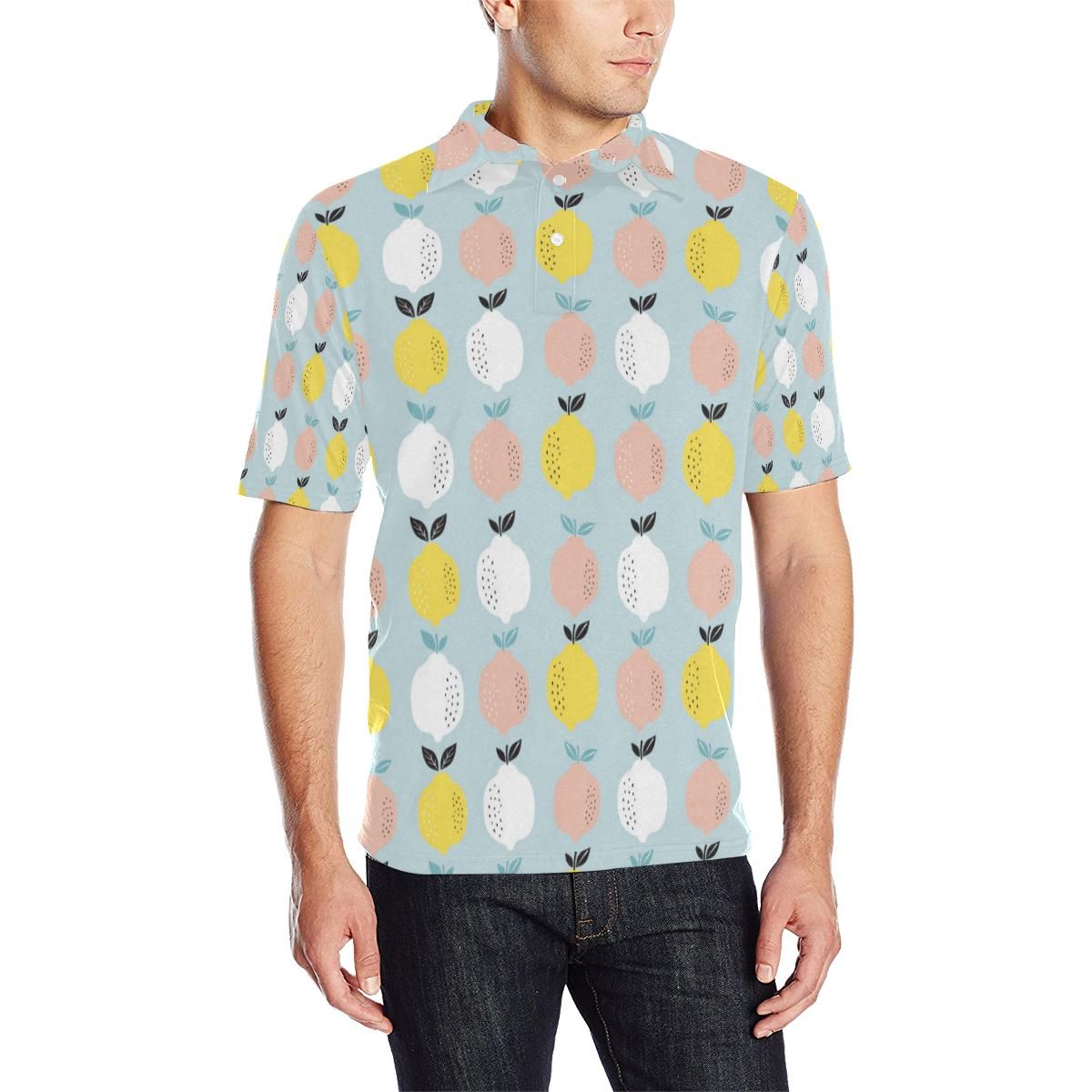 Citrus Pattern Print Design 03 Men Polo Shirt Citrus Pattern Print Design 03 Men Polo Shirt