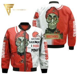 Cleveland Browns Haters Silence I Kill You Achmed Bomber Jacket