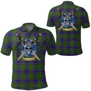 Clothing - Adam Tartan Polo Shirt Celtic Scottish Warrior - Golf Shirt A7