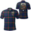 Clothing - Agnew Modern Clan Tartan Crest Polo Shirt A7