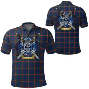Clothing - Agnew Modern Tartan Polo Shirt Celtic Scottish Warrior - Golf Shirt A7