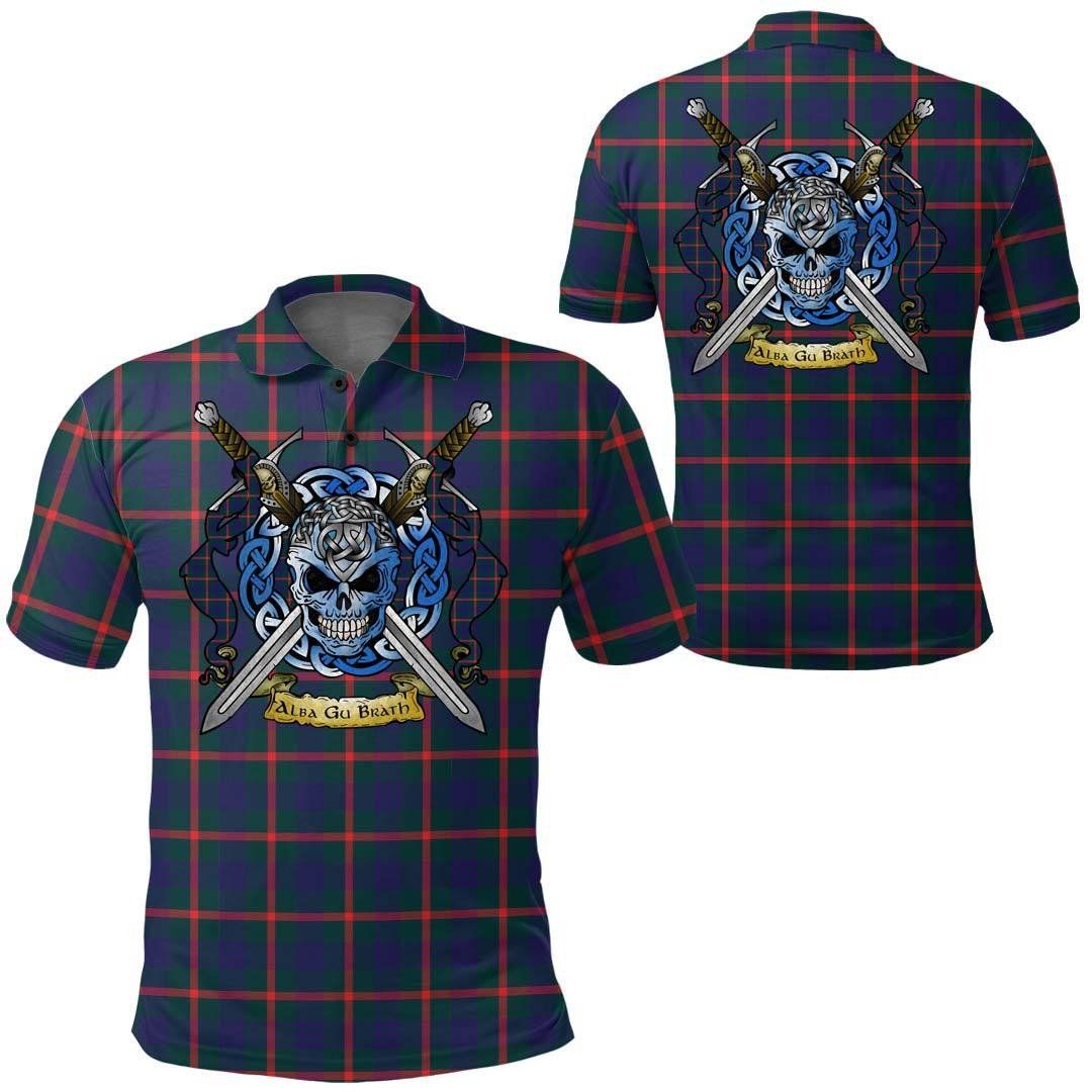 Clothing - Agnew Modern Tartan Polo Shirt Celtic Scottish Warrior - Golf Shirt A7 Clothing - Agnew Modern Tartan Polo Shirt Celtic Scottish Warrior - Golf Shirt A7