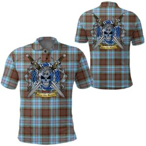 Clothing - Anderson Ancient Tartan Polo Shirt Celtic Scottish Warrior - Golf Shirt A7