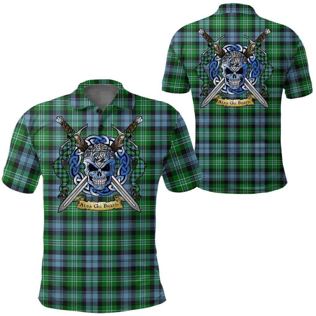 Clothing - Arbuthnot Ancient Tartan Polo Shirt Celtic Scottish Warrior - Golf Shirt A7 Clothing - Arbuthnot Ancient Tartan Polo Shirt Celtic Scottish Warrior - Golf Shirt A7