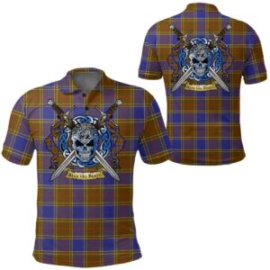 Clothing - Balfour Modern Tartan Polo Shirt Celtic Scottish Warrior - Golf Shirt A7
