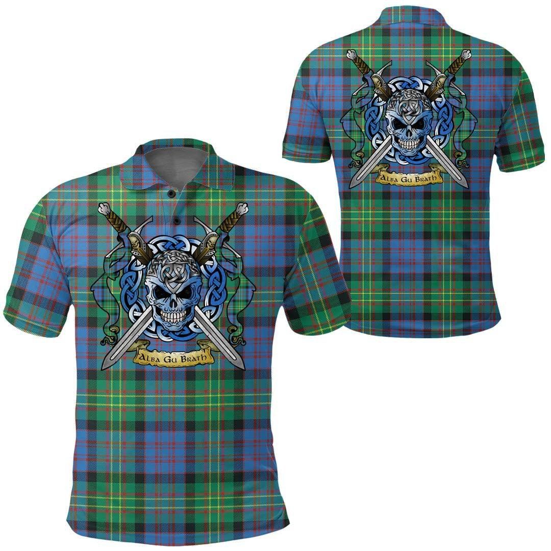 Clothing - Bowie Ancient Tartan Polo Shirt Celtic Scottish Warrior - Golf Shirt A7 Clothing - Bowie Ancient Tartan Polo Shirt Celtic Scottish Warrior - Golf Shirt A7
