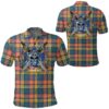 Clothing - Buchanan Ancient Tartan Polo Shirt Celtic Scottish Warrior - Golf Shirt A7