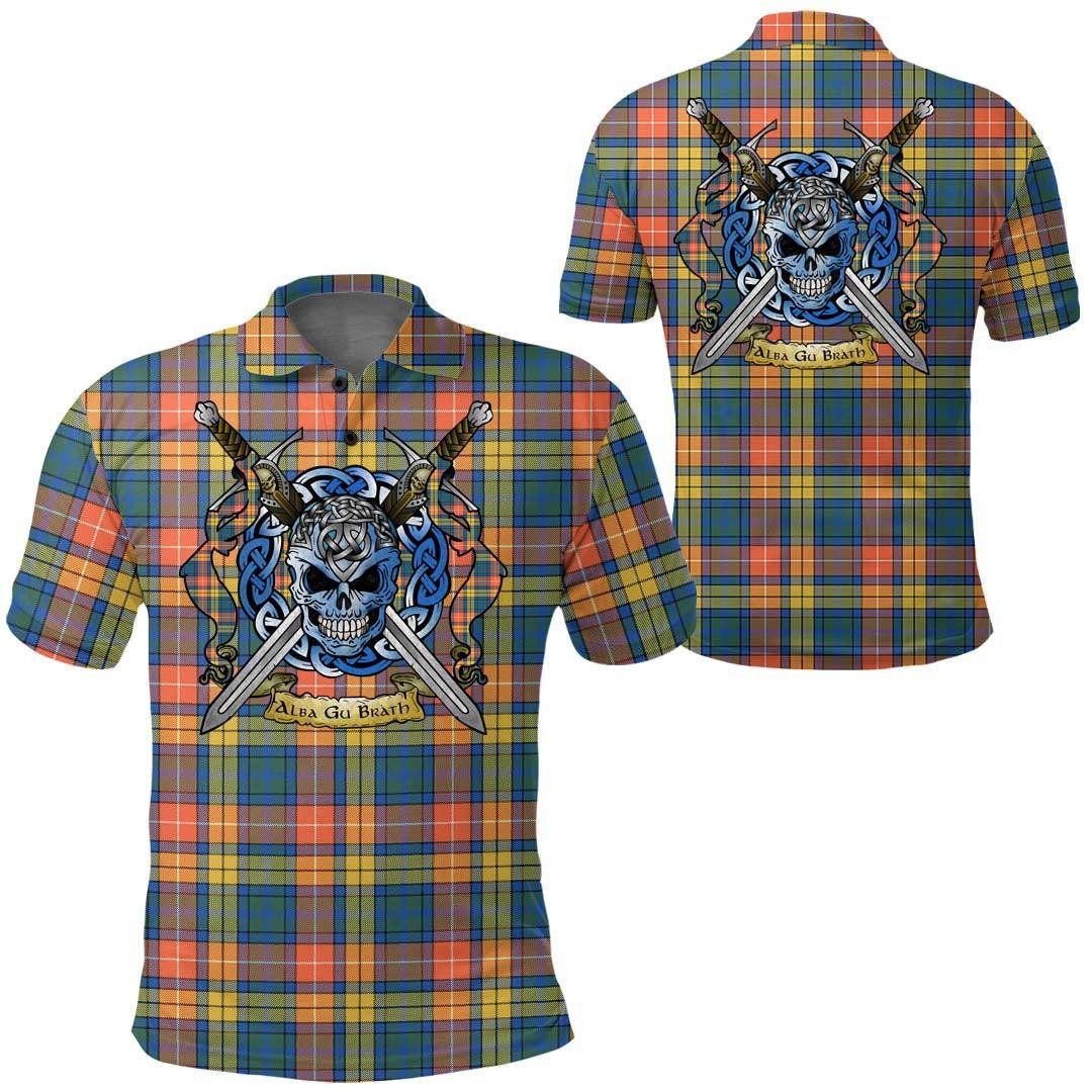 Clothing - Buchanan Ancient Tartan Polo Shirt Celtic Scottish Warrior - Golf Shirt A7 Clothing - Buchanan Ancient Tartan Polo Shirt Celtic Scottish Warrior - Golf Shirt A7