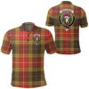 Clothing - Buchanan Old Set Weathered Clan Tartan Crest Polo Shirt A7