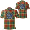 Clothing - Buchanan Old Sett Tartan Polo Shirt Celtic Scottish Warrior - Golf Shirt A7