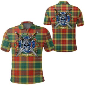 Clothing - Buchanan Old Sett Tartan Polo Shirt Celtic Scottish Warrior - Golf Shirt A7