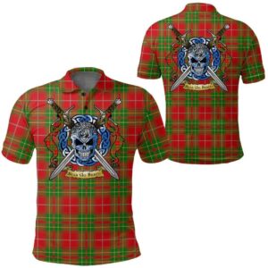 Clothing - Burnett Ancient Tartan Polo Shirt Celtic Scottish Warrior - Golf Shirt A7
