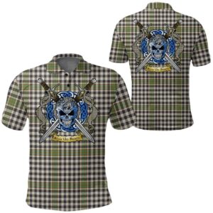 Clothing - Burns Check Tartan Polo Shirt Celtic Scottish Warrior - Golf Shirt A7