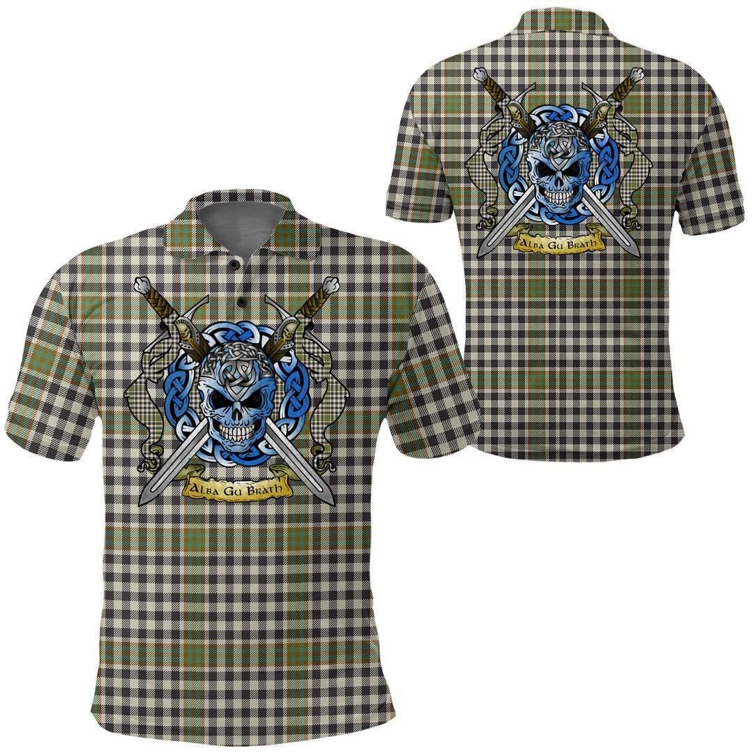 Clothing - Burns Check Tartan Polo Shirt Celtic Scottish Warrior - Golf Shirt A7 Clothing - Burns Check Tartan Polo Shirt Celtic Scottish Warrior - Golf Shirt A7