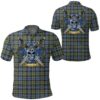 Clothing - Campbell Faded Tartan Polo Shirt Celtic Scottish Warrior - Golf Shirt A7