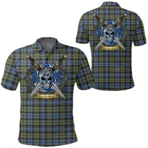 Clothing - Campbell Faded Tartan Polo Shirt Celtic Scottish Warrior - Golf Shirt A7