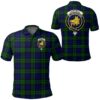 Clothing - Campbell Modern Clan Tartan Crest Polo Shirt A7