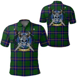 Clothing - Carmichael Modern Tartan Polo Shirt Celtic Scottish Warrior - Golf Shirt A7