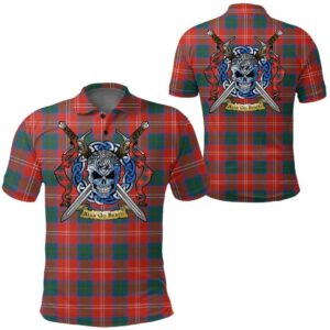Clothing - Chisholm Ancient Tartan Polo Shirt Celtic Scottish Warrior - Golf Shirt A7