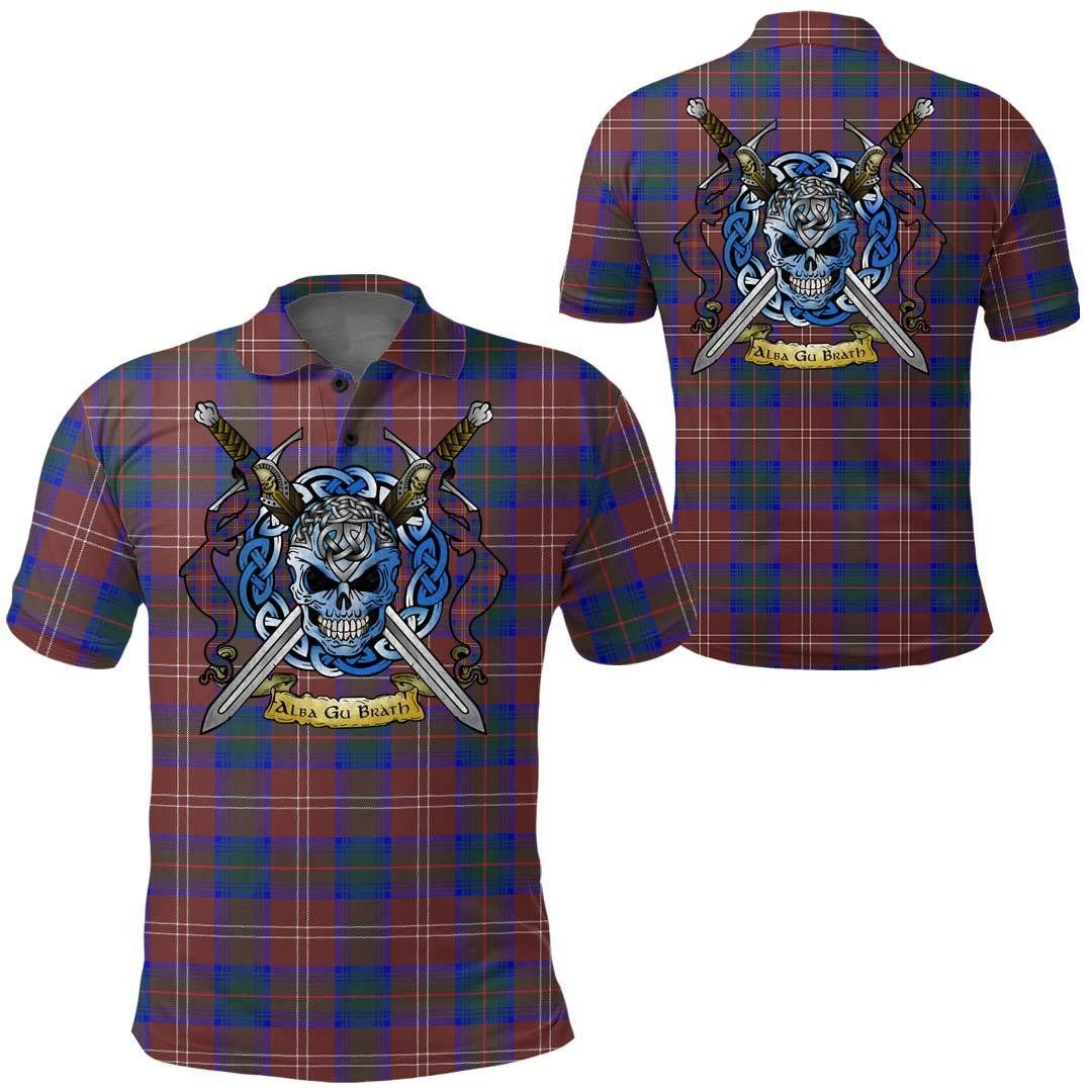 Clothing - Chisholm Hunting Modern Tartan Polo Shirt Celtic Scottish Warrior - Golf Shirt A7 Clothing - Chisholm Hunting Modern Tartan Polo Shirt Celtic Scottish Warrior - Golf Shirt A7