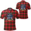 Clothing - Chisholm Modern Tartan Polo Shirt Celtic Scottish Warrior - Golf Shirt A7