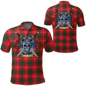 Clothing - Chisholm Modern Tartan Polo Shirt Celtic Scottish Warrior - Golf Shirt A7