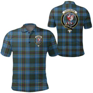 Clothing - Cockburn Modern Clan Tartan Crest Polo Shirt A7