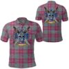 Clothing - Crawford Ancient Tartan Polo Shirt Celtic Scottish Warrior - Golf Shirt A7