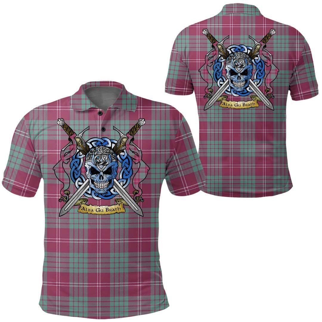 Clothing - Crawford Ancient Tartan Polo Shirt Celtic Scottish Warrior - Golf Shirt A7 Clothing - Crawford Ancient Tartan Polo Shirt Celtic Scottish Warrior - Golf Shirt A7