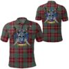 Clothing - Crawford Modern Tartan Polo Shirt Celtic Scottish Warrior - Golf Shirt A7
