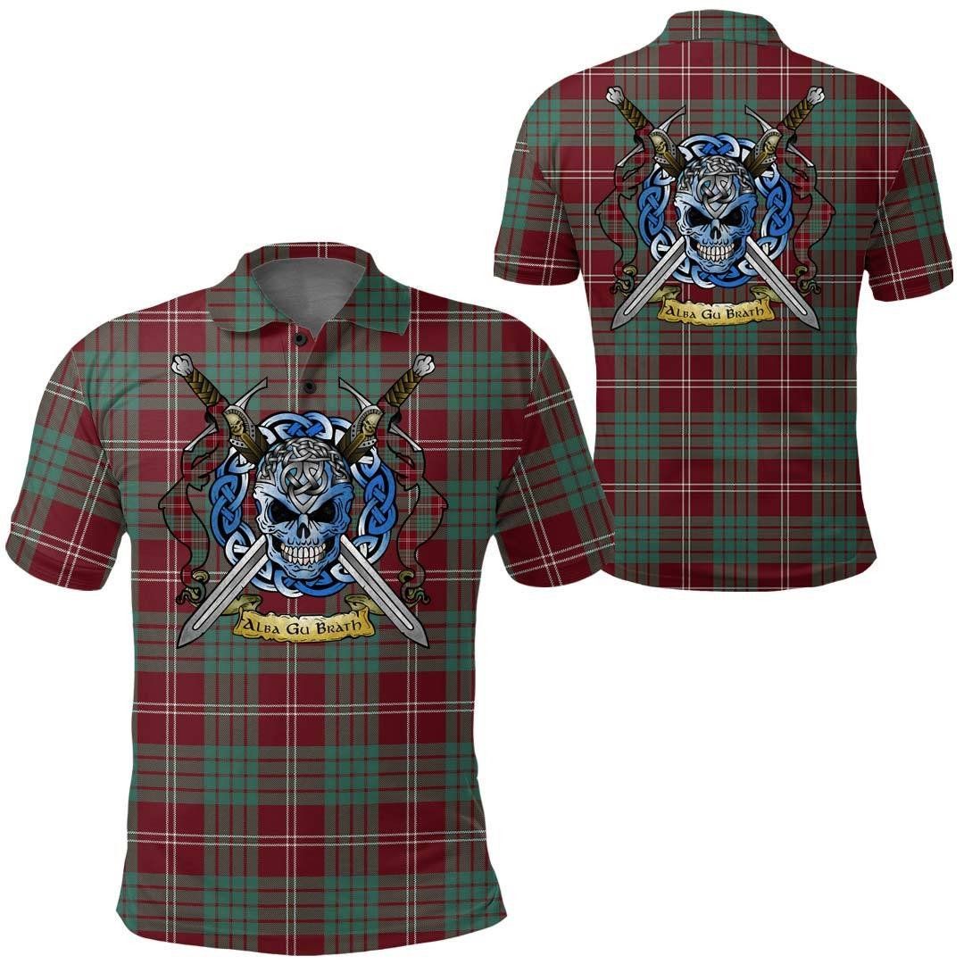 Clothing - Crawford Modern Tartan Polo Shirt Celtic Scottish Warrior - Golf Shirt A7 Clothing - Crawford Modern Tartan Polo Shirt Celtic Scottish Warrior - Golf Shirt A7
