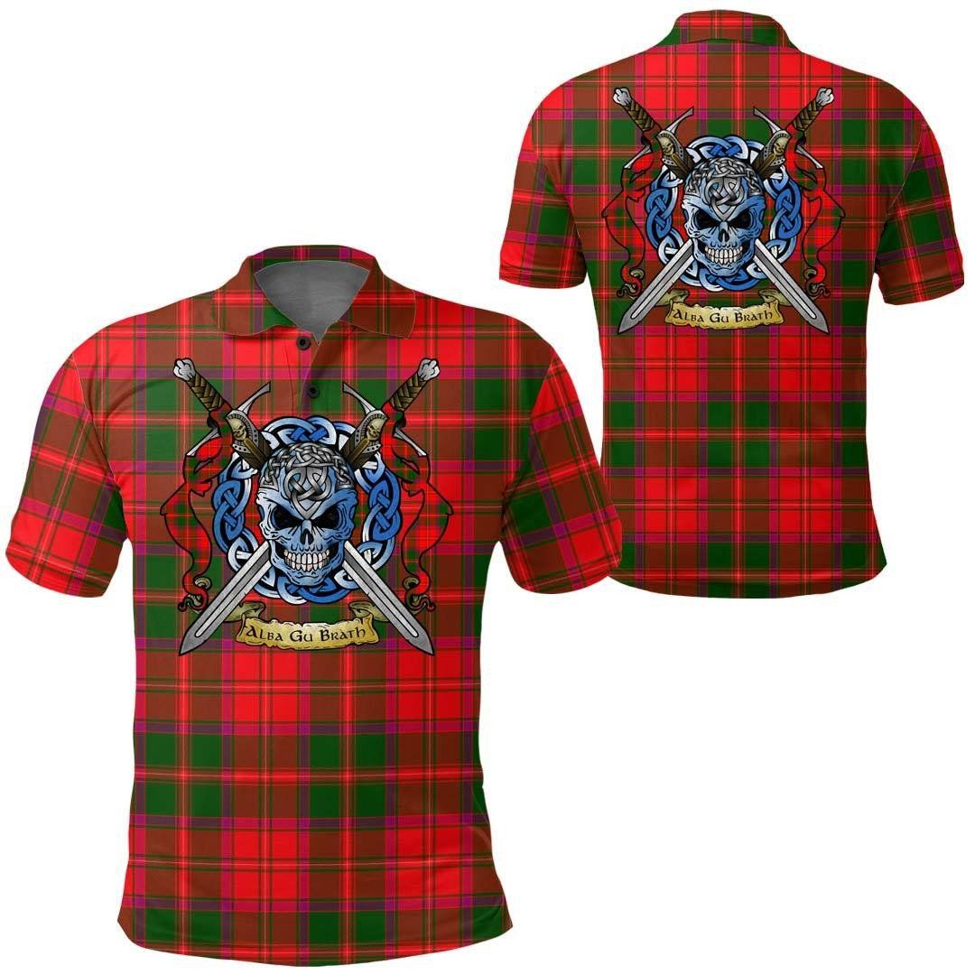 Clothing - Crief District Tartan Polo Shirt Celtic Scottish Warrior - Golf Shirt A7 Clothing - Crief District Tartan Polo Shirt Celtic Scottish Warrior - Golf Shirt A7