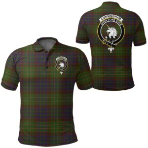 Clothing - Cunningham Hunting Modern Clan Tartan Crest Polo Shirt A7