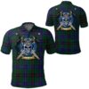 Clothing - Davidson Modern Tartan Polo Shirt Celtic Scottish Warrior - Golf Shirt A7