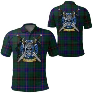 Clothing - Davidson Modern Tartan Polo Shirt Celtic Scottish Warrior - Golf Shirt A7