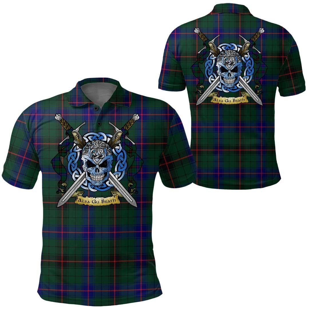 Clothing - Davidson Modern Tartan Polo Shirt Celtic Scottish Warrior - Golf Shirt A7 Clothing - Davidson Modern Tartan Polo Shirt Celtic Scottish Warrior - Golf Shirt A7
