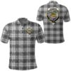 Clothing - Douglas Grey Modern Clan Tartan Crest Polo Shirt A7