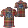Clothing - Drummond of Strathallan Tartan Polo Shirt Celtic Scottish Warrior - Golf Shirt A7